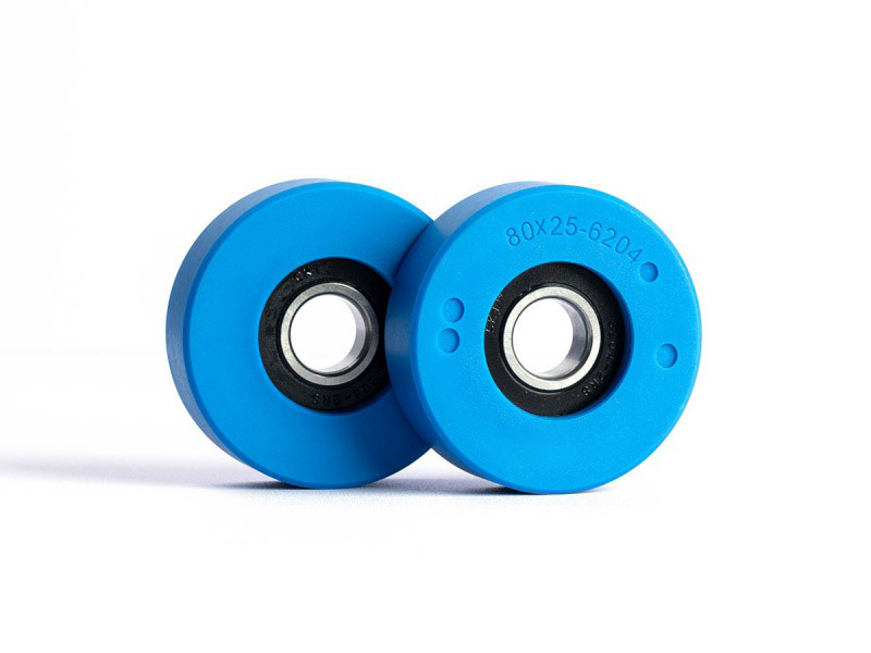 Polyurethane blue wheel