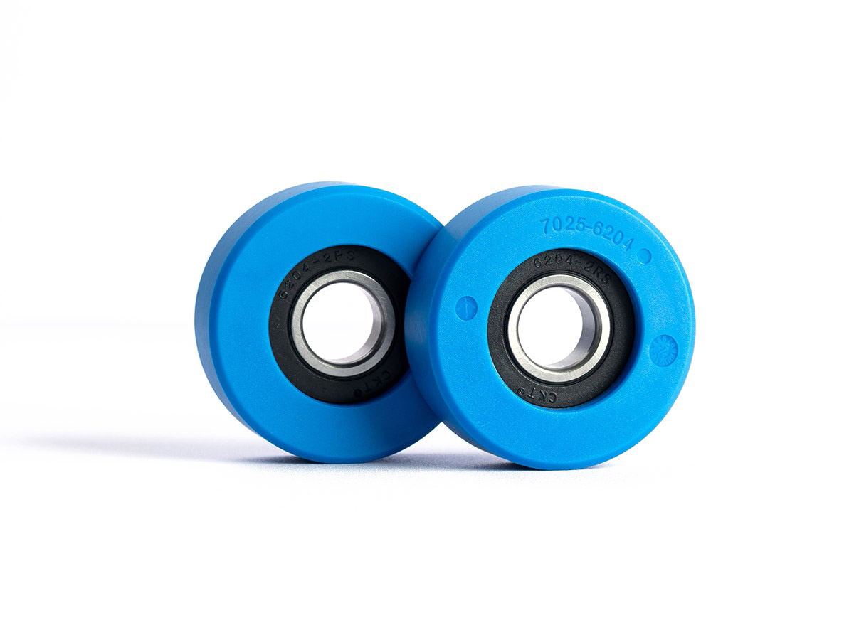 Polyurethane blue wheel