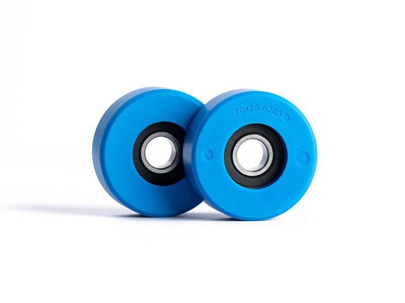 Polyurethane blue wheel