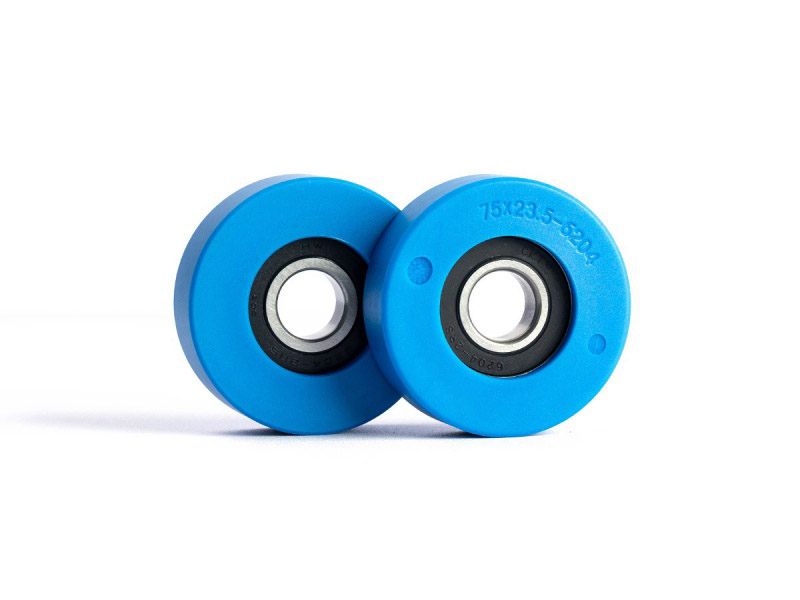 Polyurethane blue wheel
