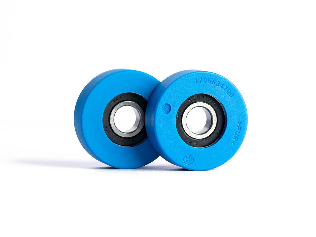 Thyssen polyurethane blue wheel
