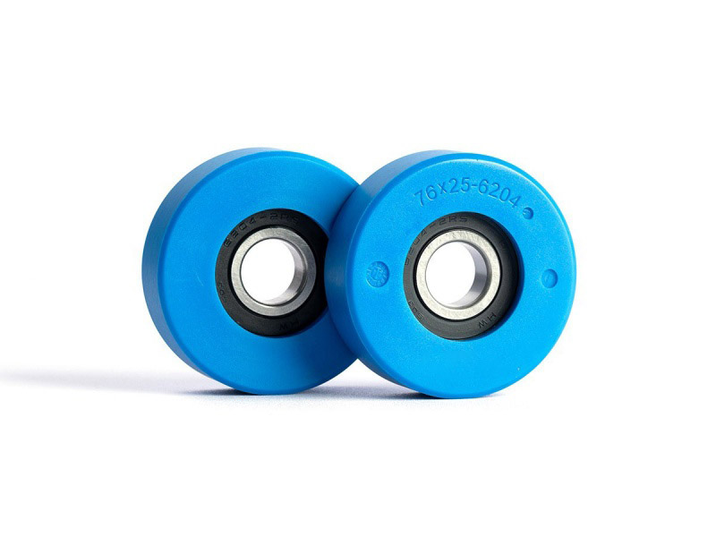 Polyurethane blue wheel